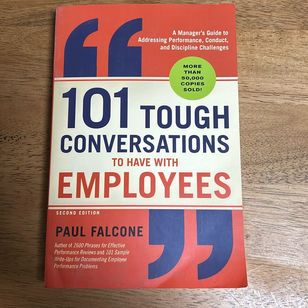 101 tough conversations to have with employees book